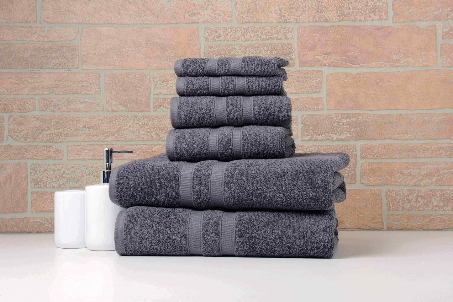 Bibb Home 6 Piece Egyptian Cotton Towel Set.
