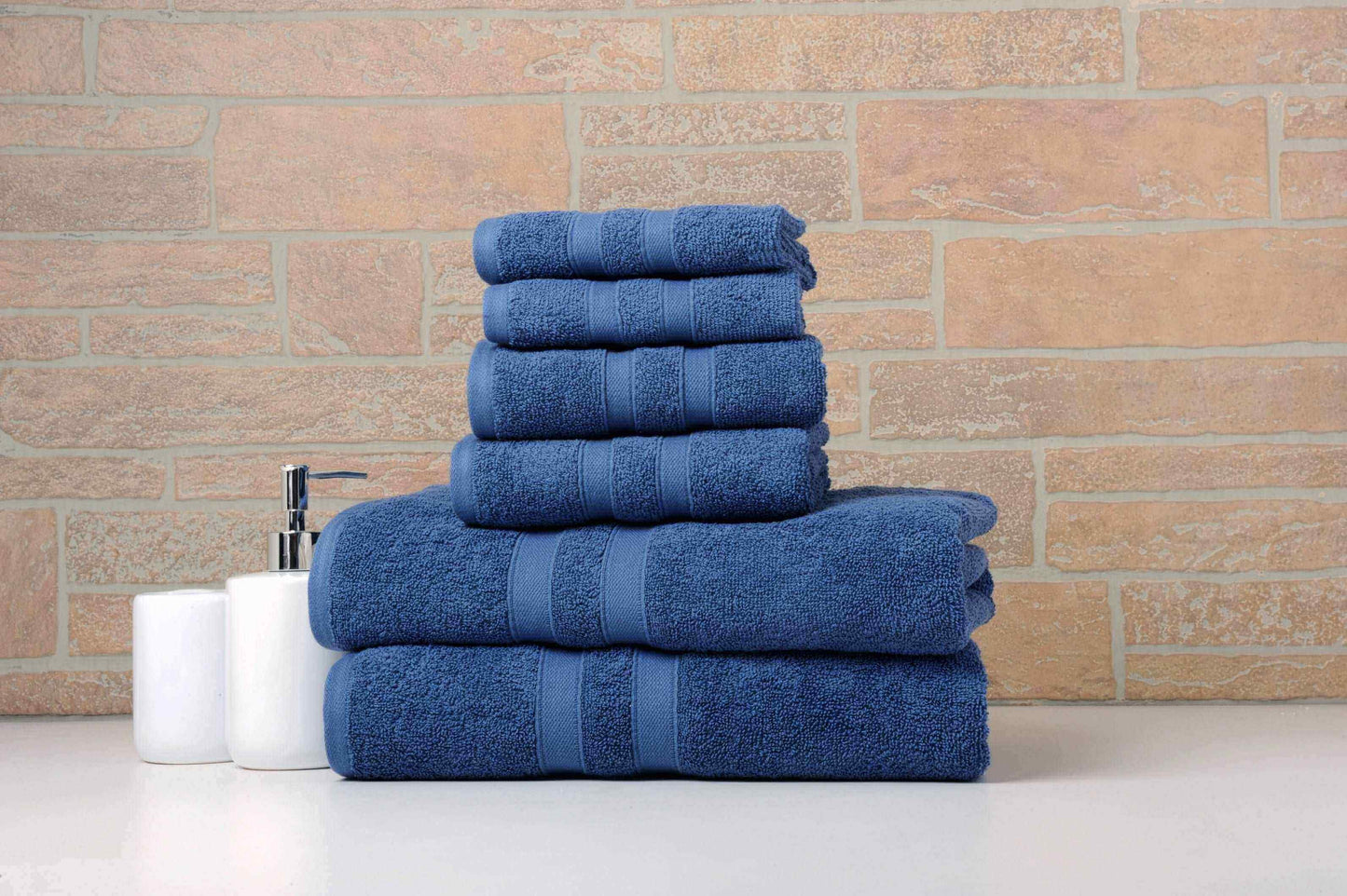 Bibb Home 6 Piece Egyptian Cotton Towel Set.