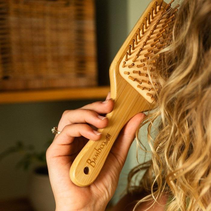 Bamboo Paddle Hair Brush | Classic Handle