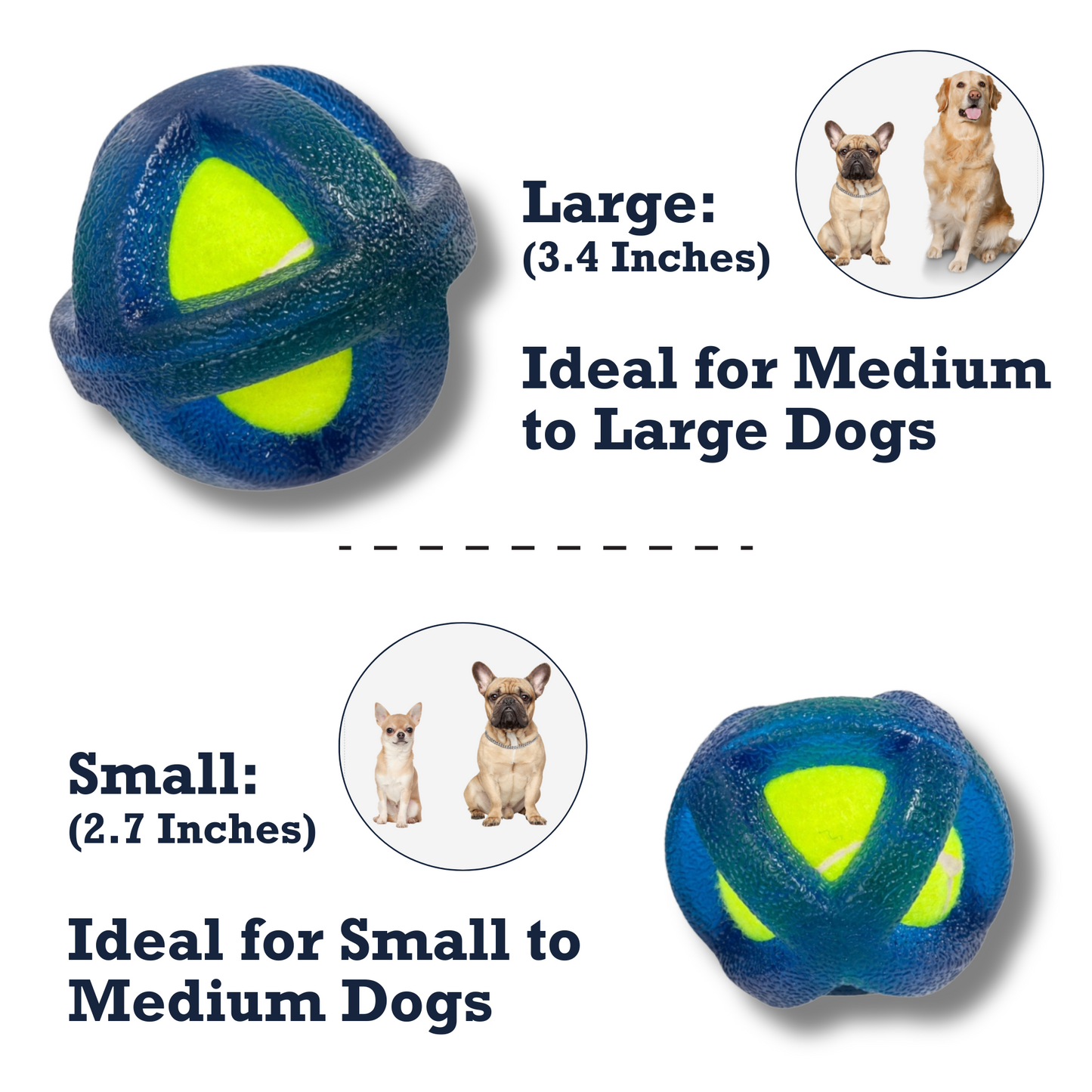 Country Living TPR-Coated Agility Tennis Ball Dog Toy – Durable & Pet-Safe