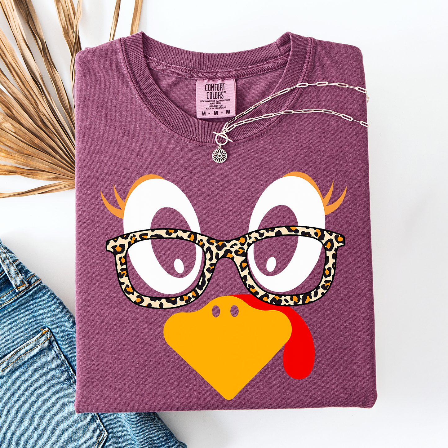 Thanksgiving, Teacher, Turkey, Cute, Leopard Print, Comfort Colors T-Shirt