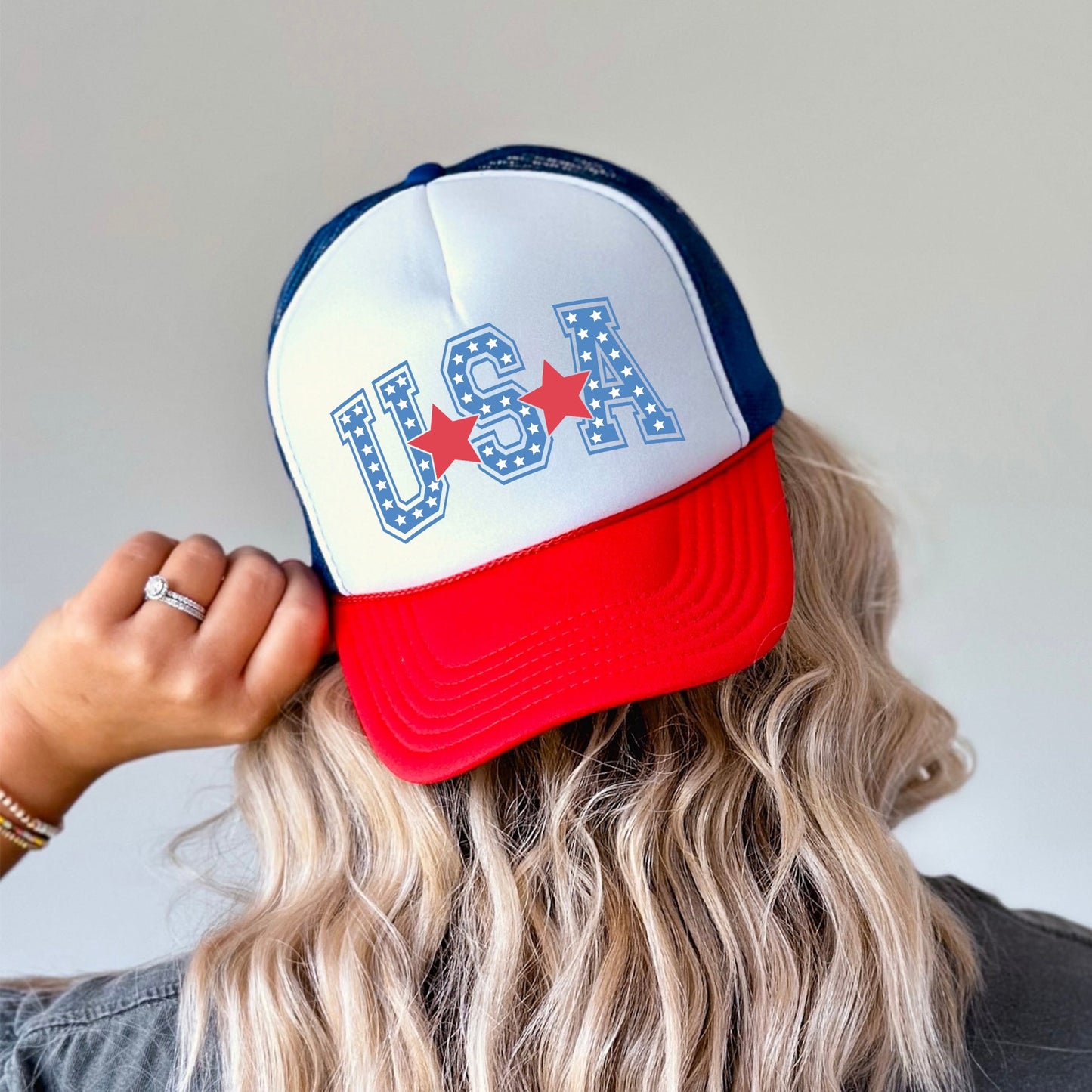 USA, Stars, Patriotic, Snapback Trucker Hat