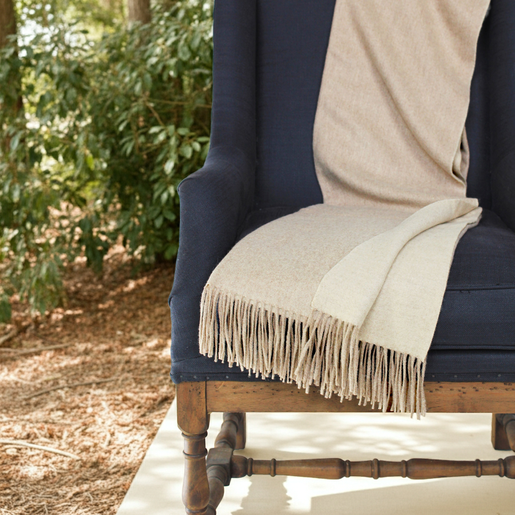 100% Merino Wool Reversible Throw