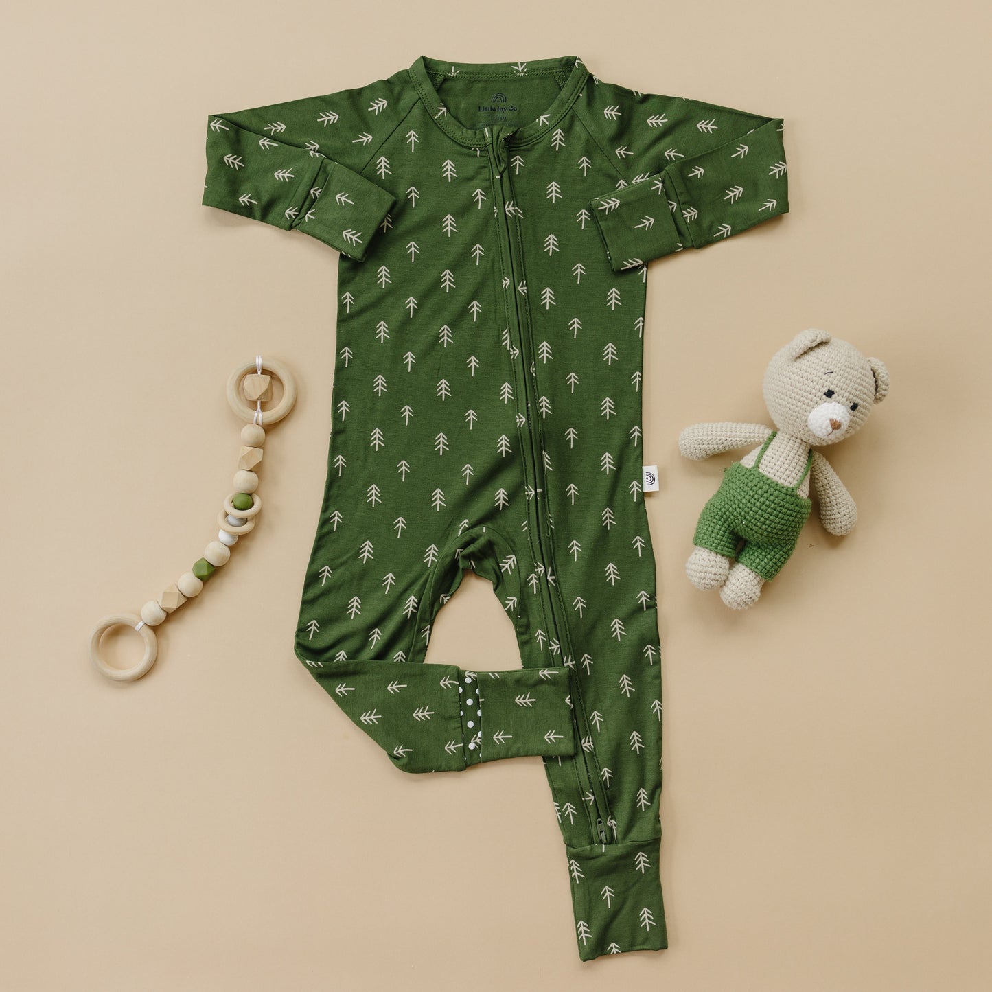 Evergreen Dreams Bamboo Christmas Pajamas - Zippy