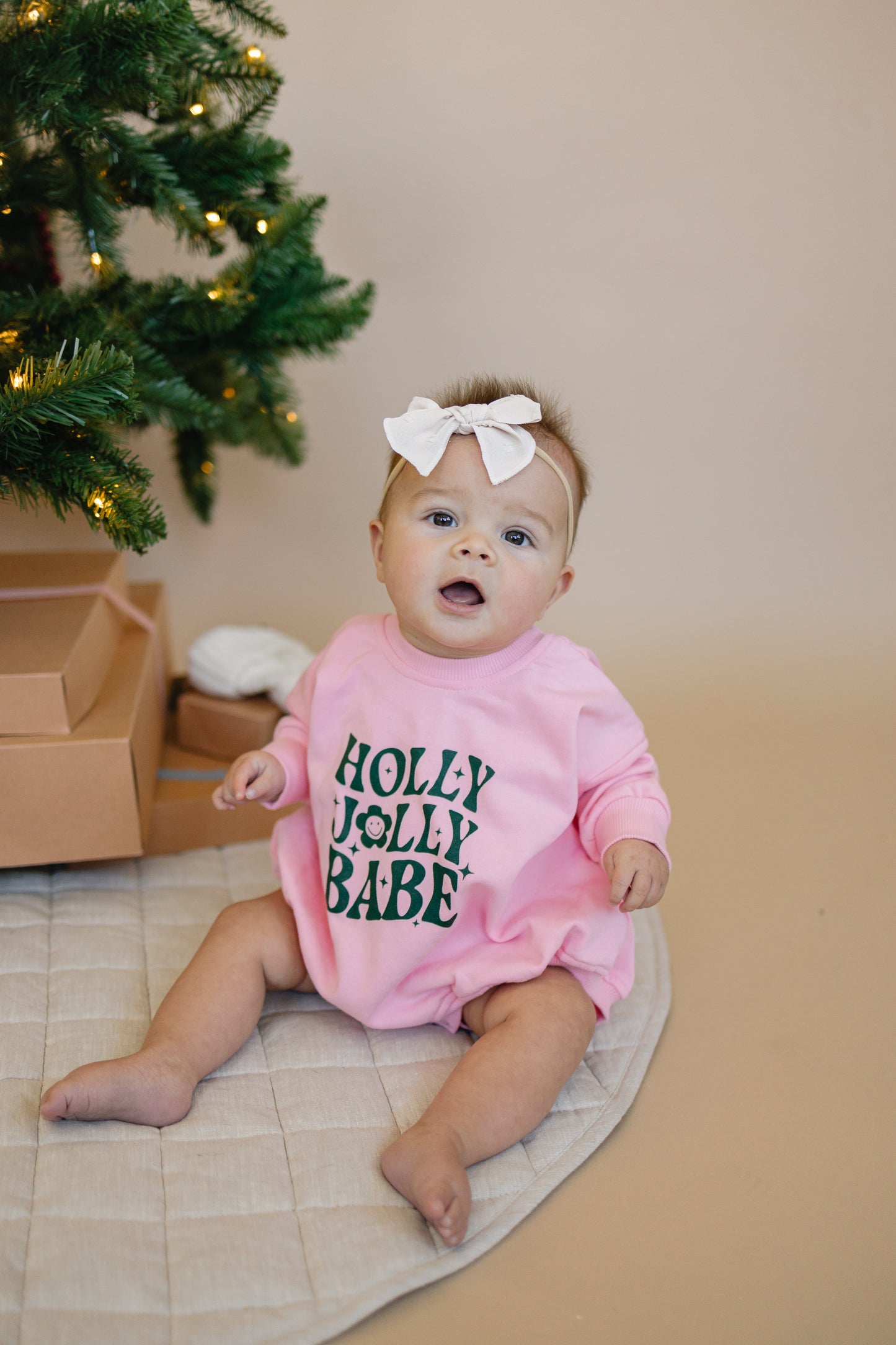 Holly Jolly Babe Christmas Sweatshirt Romper