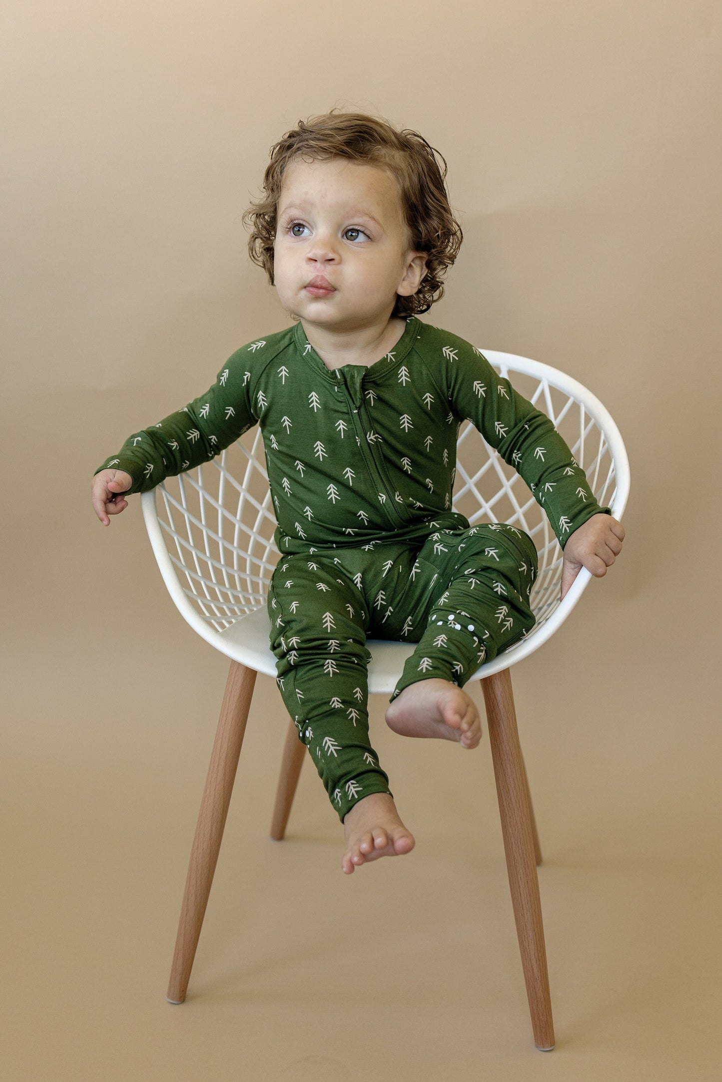 Evergreen Dreams Bamboo Christmas Pajamas - Zippy