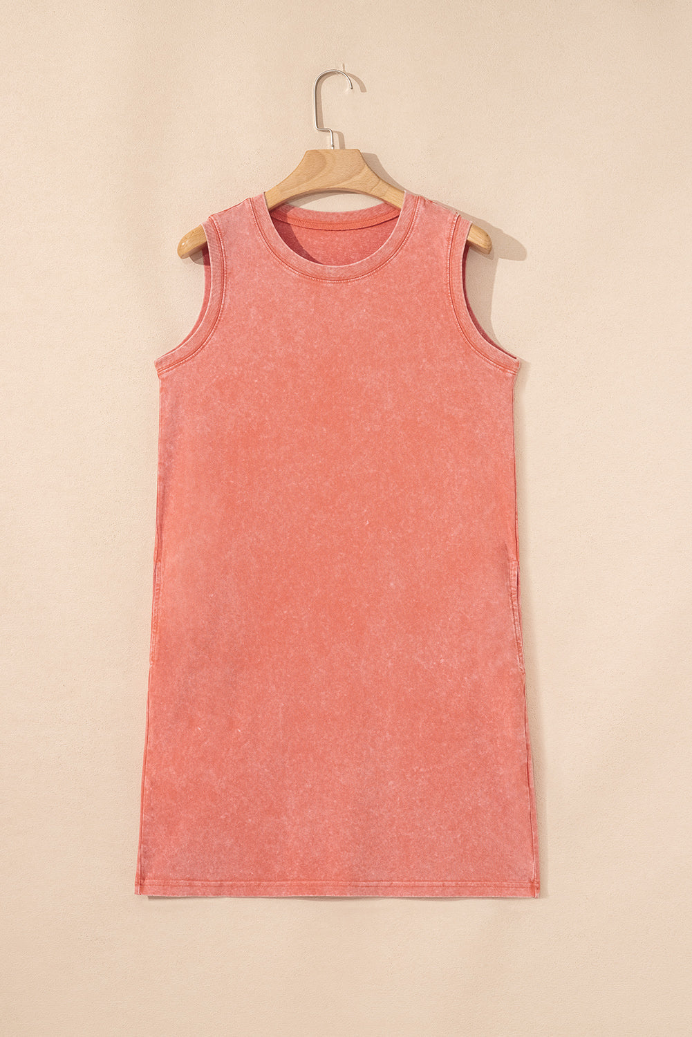 Mineral Wash Pocketed Tank Mini Dress