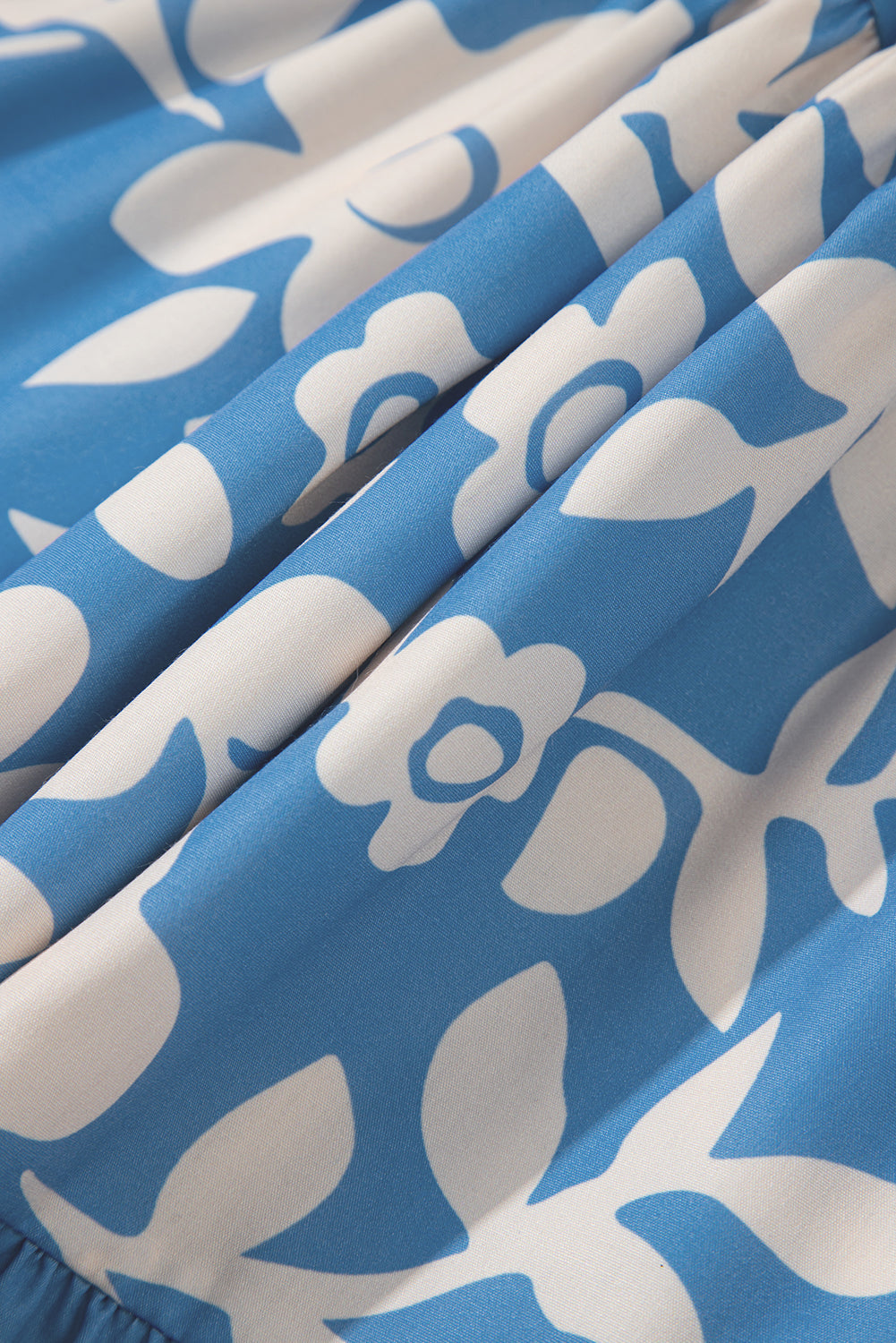 Floral Scoop Neck Tiered Flowy Midi Dress