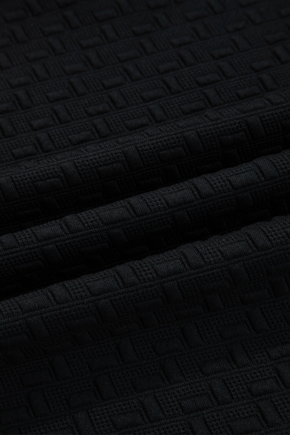 Textured Stripe Patchwork 3/4 Sleeve Sweatshirt