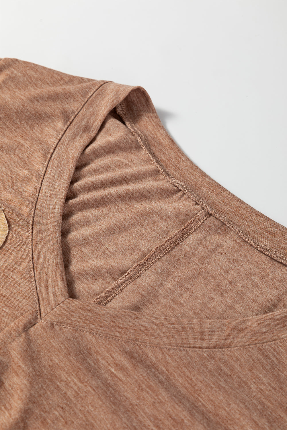 Floral Patchwork V-Neck Long Sleeve Top