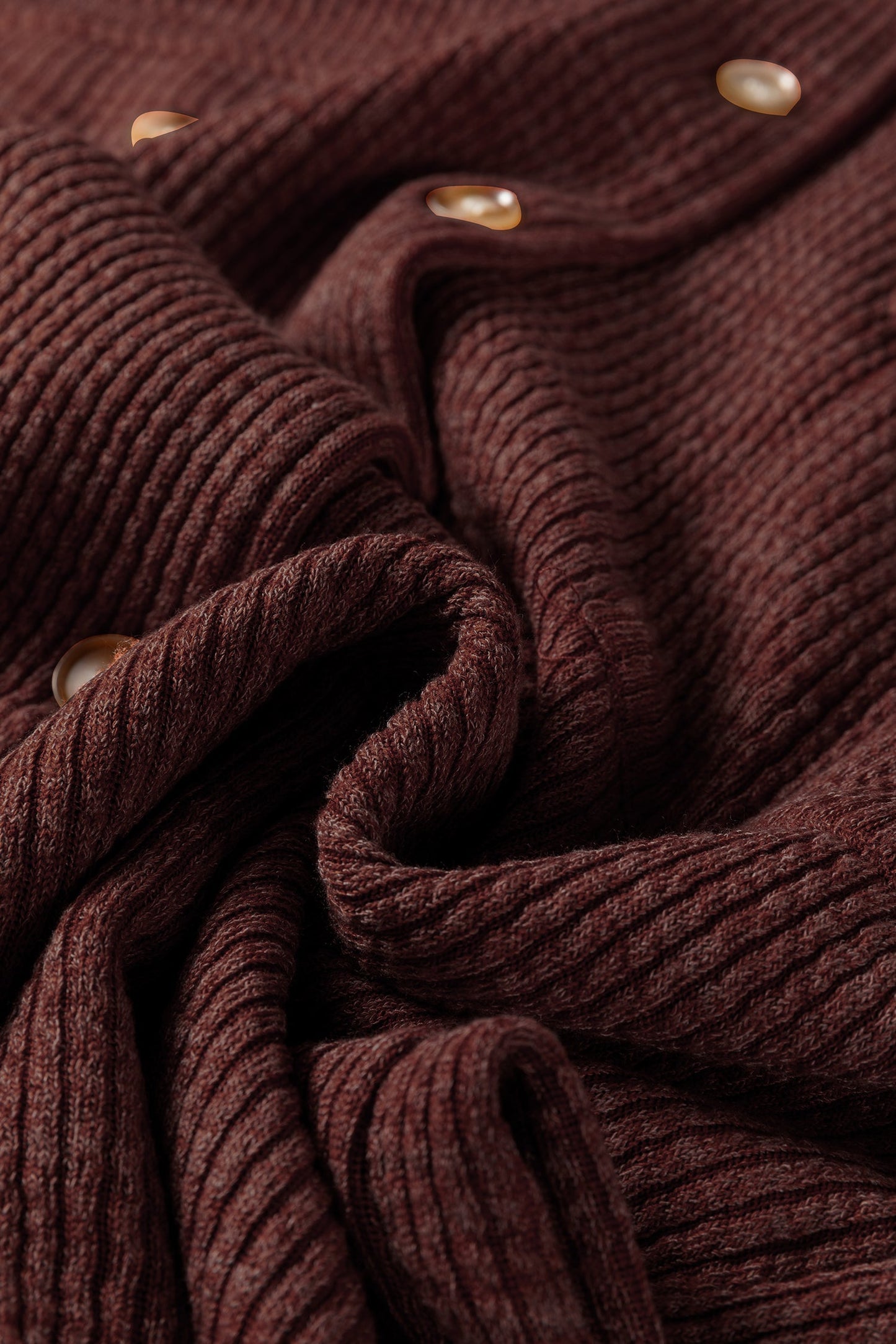 Ribbed Knit Flap Pocket Button-Up Shacket