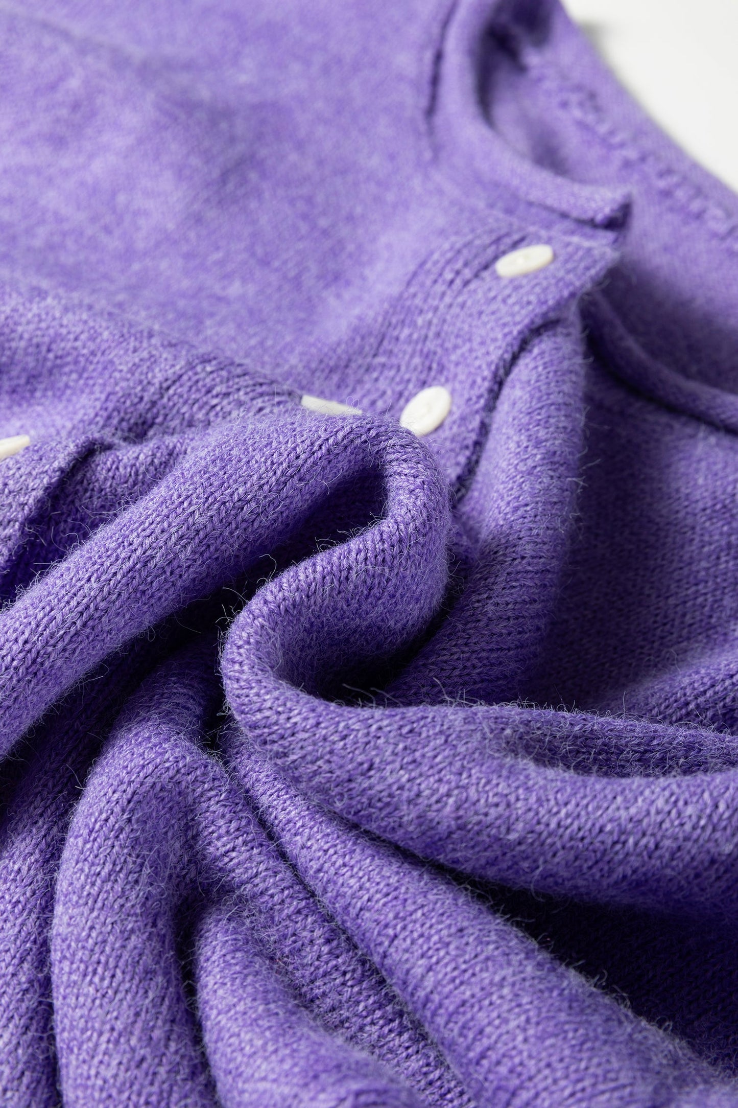 Solid Knit Button-Up Drop Shoulder Sweater Cardigan