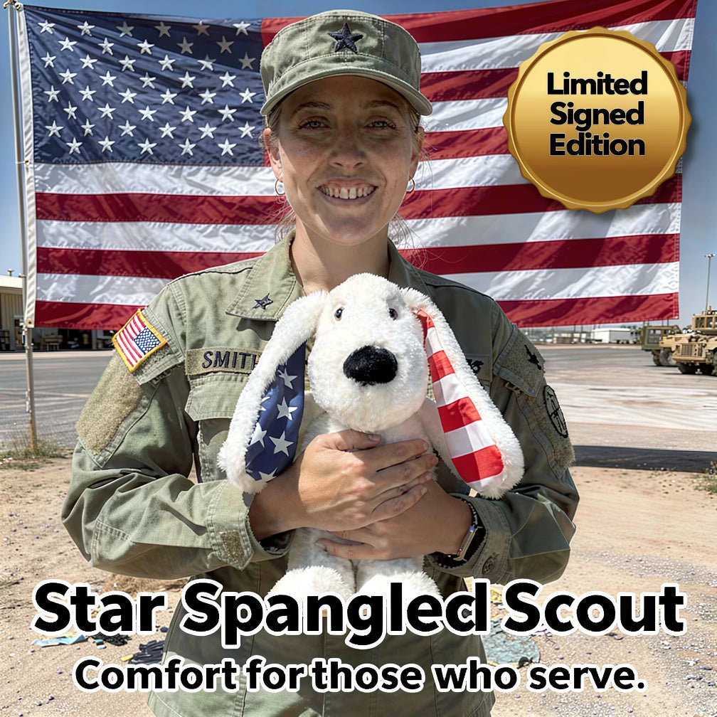 The Star Spangled Xander — Scout | Limited Edition Patriotic Weighted Plush Dog