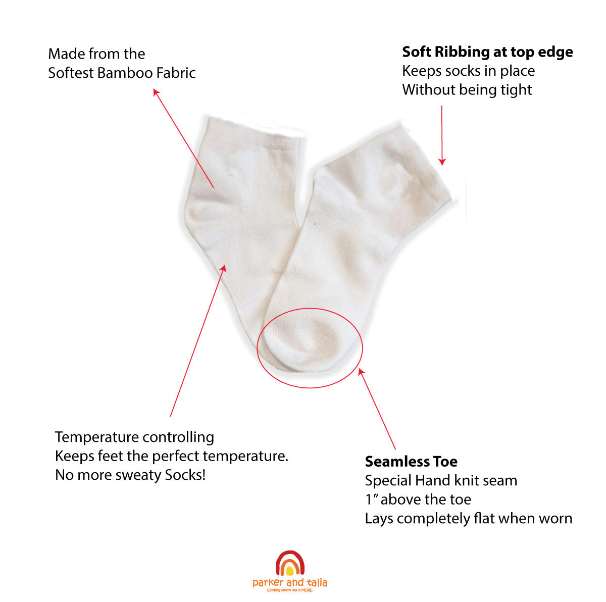 SmoothToe™ Essentials Ankle – Seamless Toe  Sensory-Friendly Socks 3-Pack