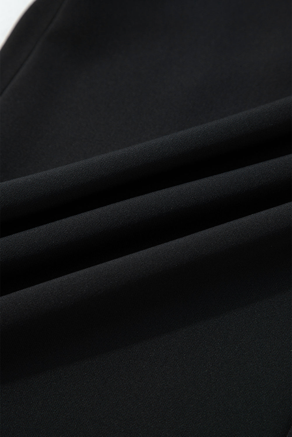 Solid Pleated Pull-On Straight Leg Pants