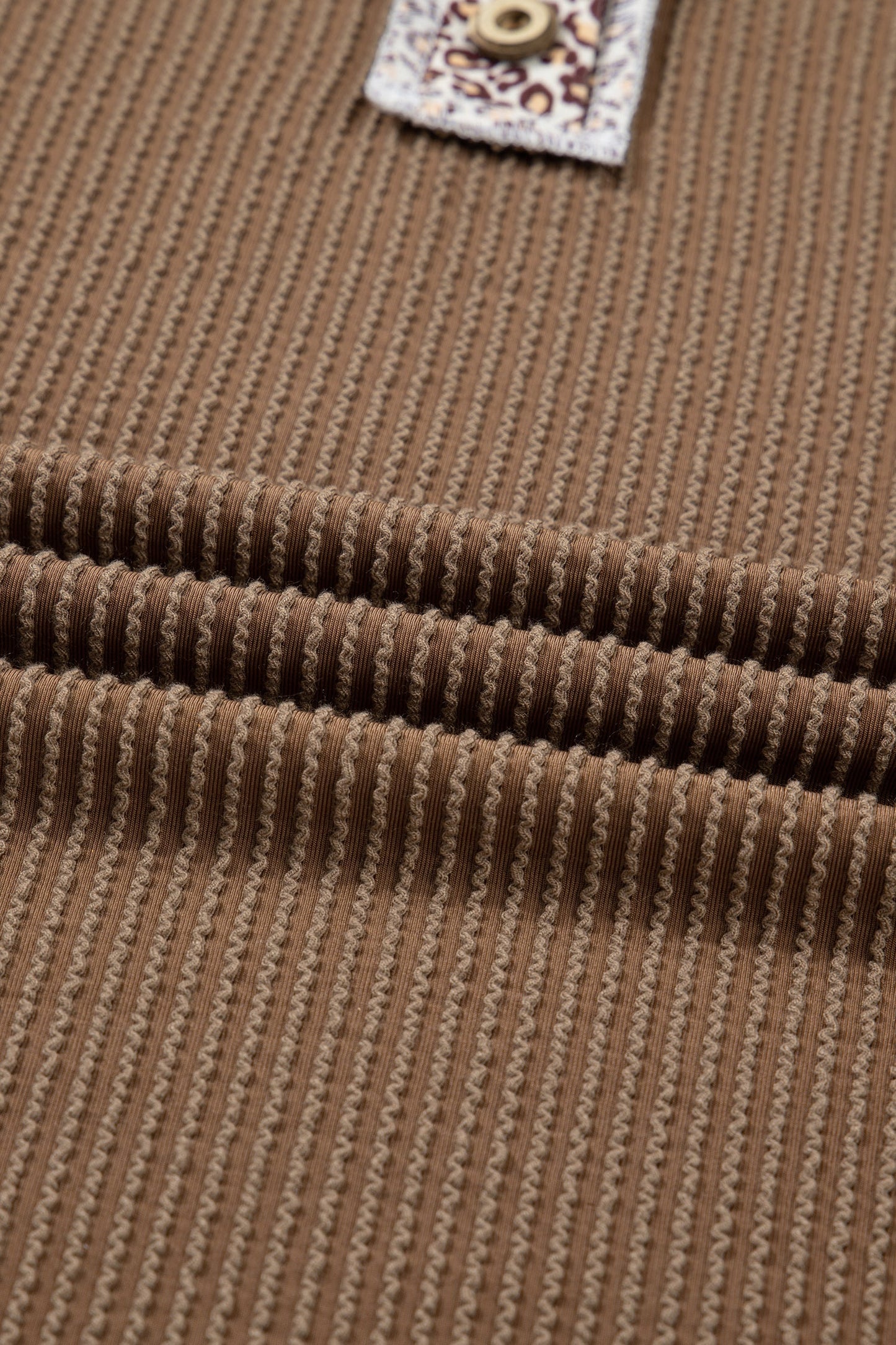 Leopard Corded Lace Patchwork Long Sleeve Top