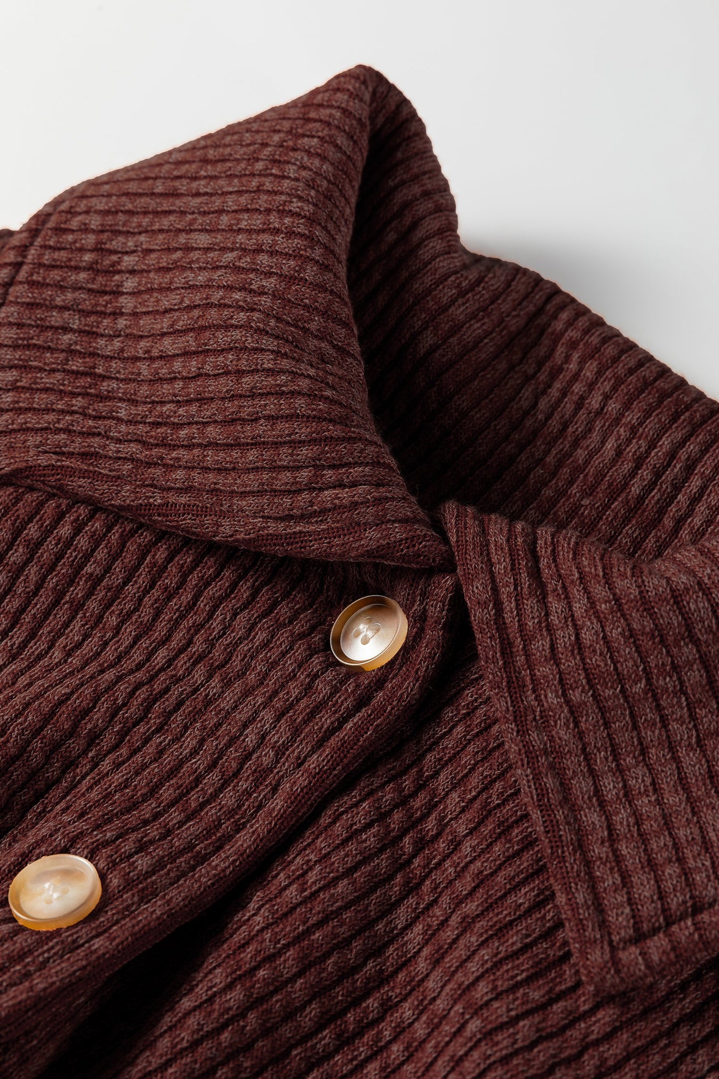 Ribbed Knit Flap Pocket Button-Up Shacket