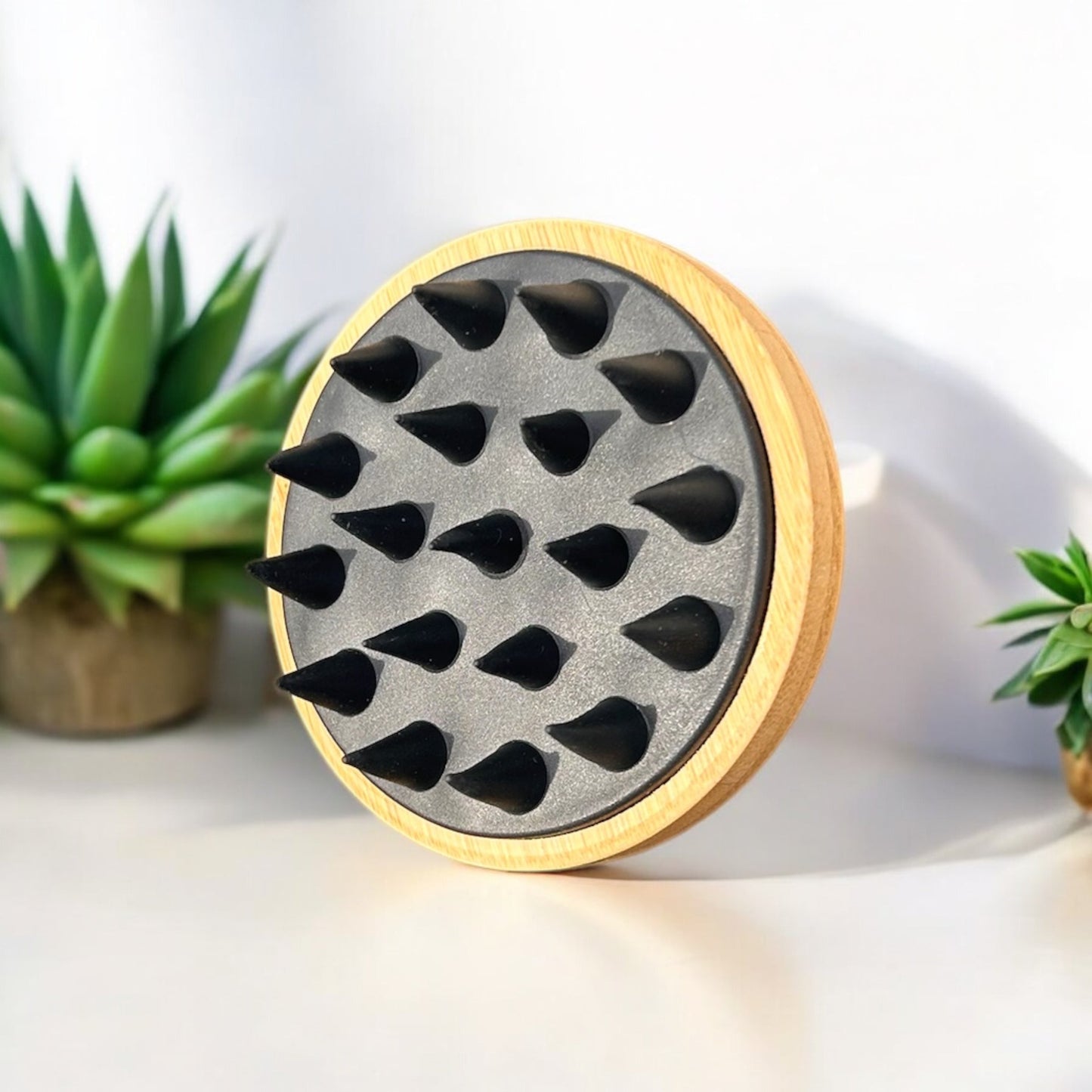 Bamboo & Silicone Scalp Massage Brush