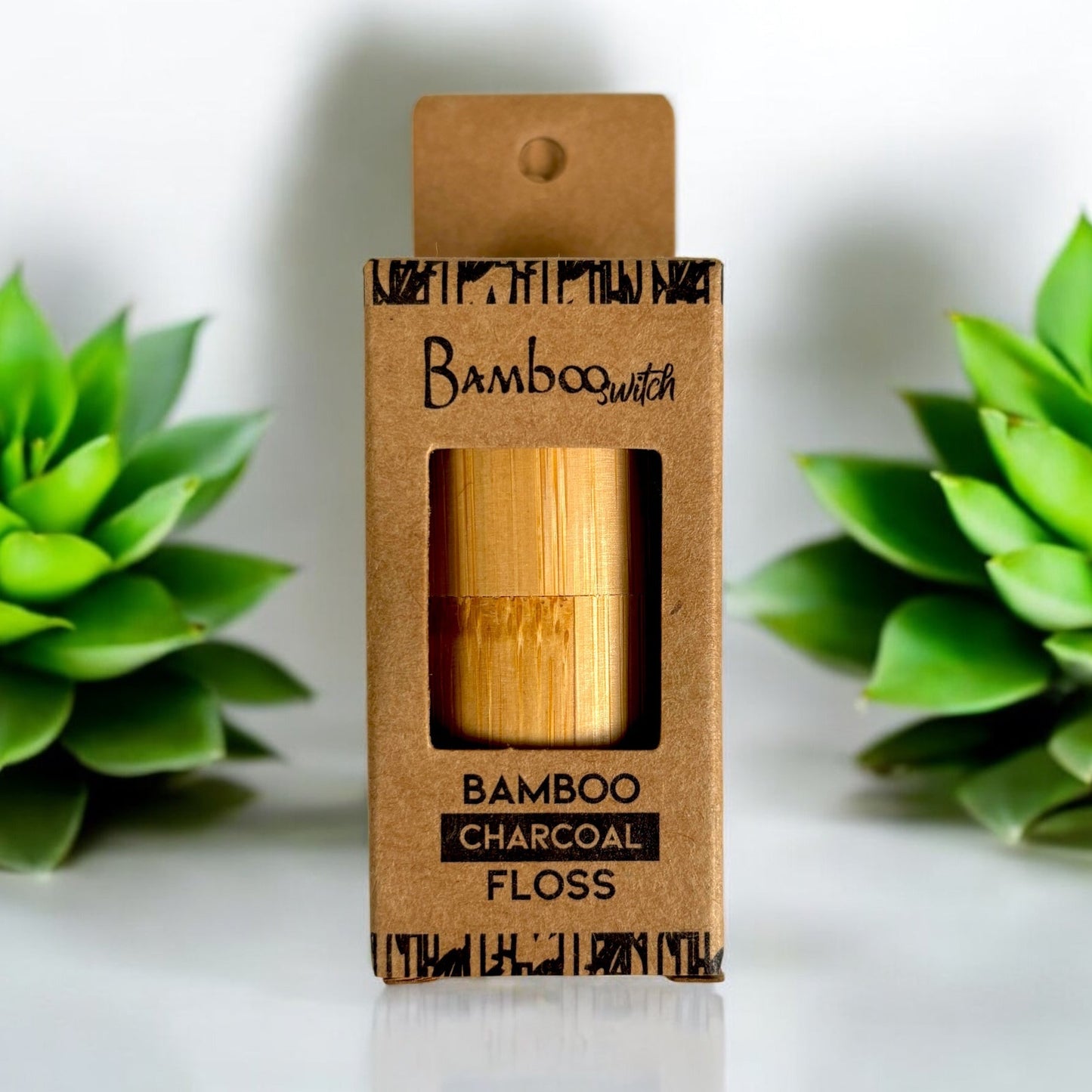 Bamboo Charcoal Floss in Bamboo Container