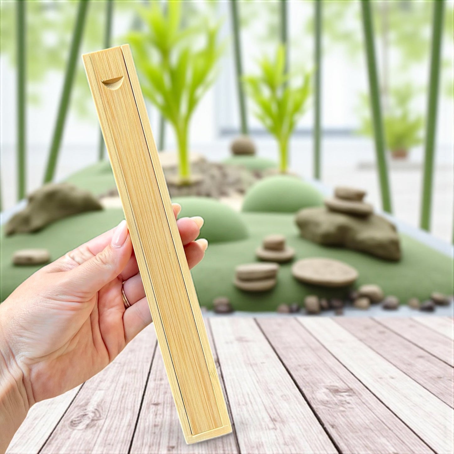 Bamboo Chopstick Storage Box
