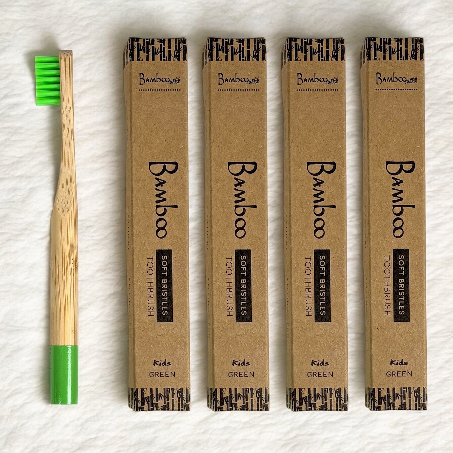 Bamboo Kids Toothbrush | Round Handle