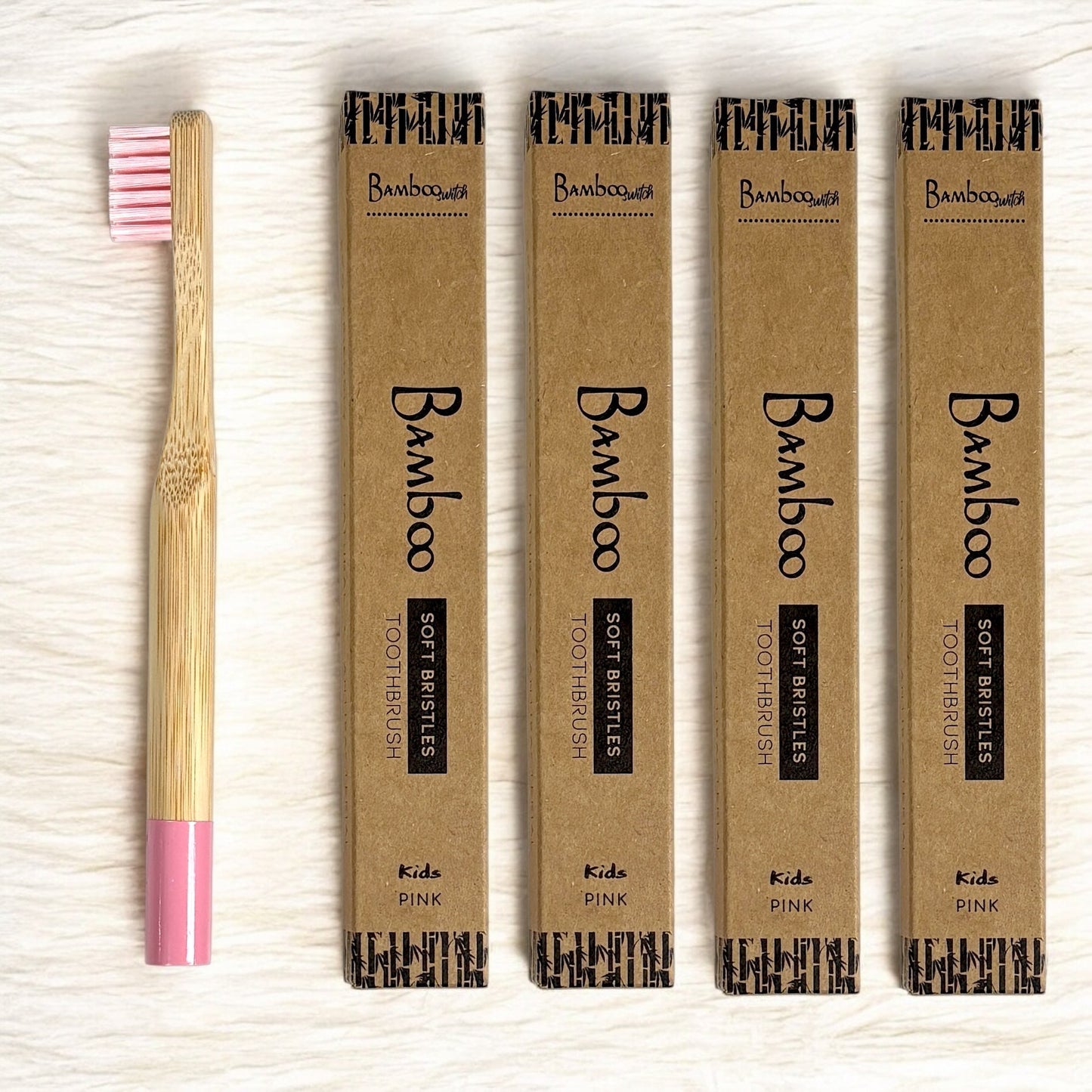 Bamboo Kids Toothbrush | Round Handle