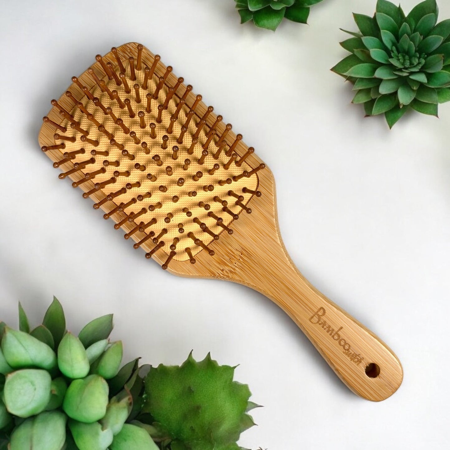 Bamboo Paddle Hair Brush | Classic Handle