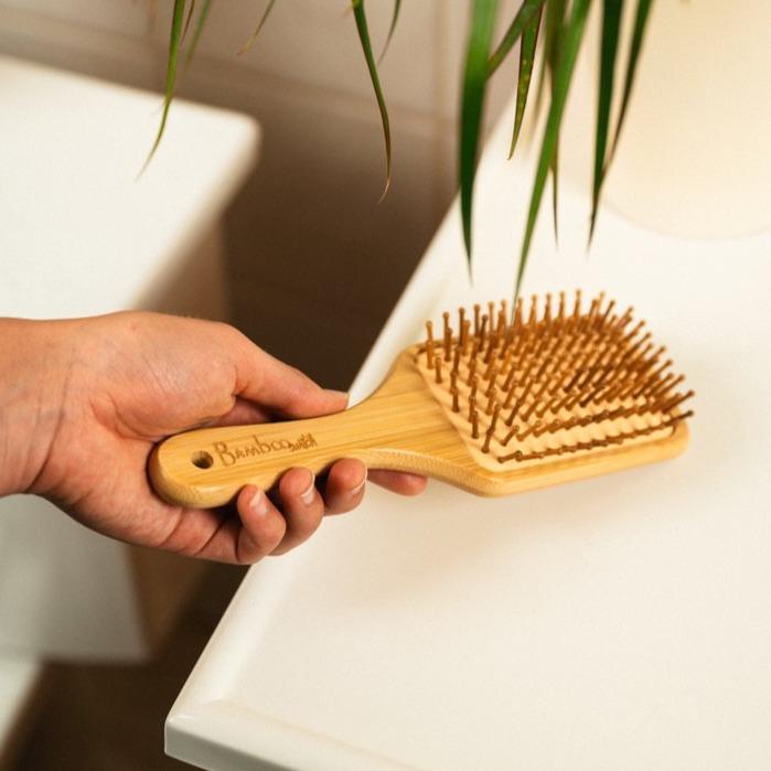 Bamboo Paddle Hair Brush | Classic Handle