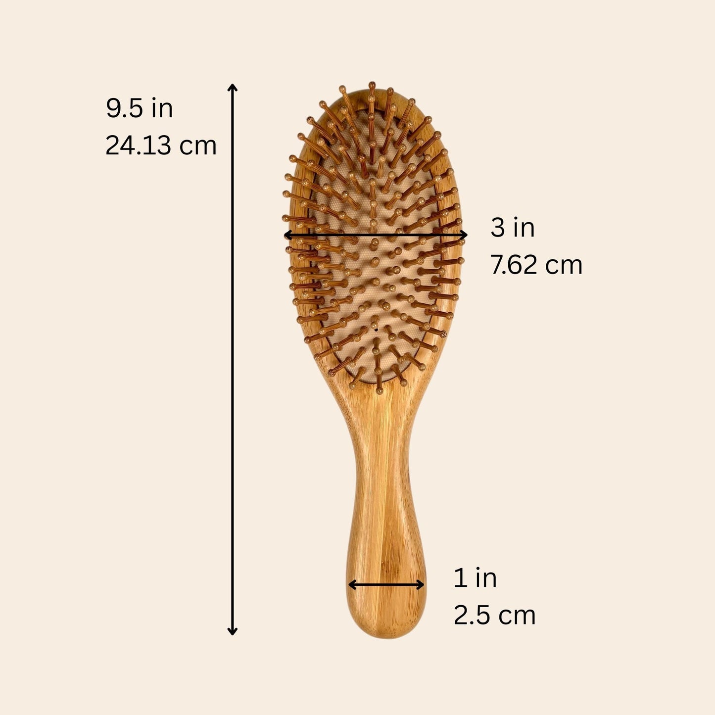 Bamboo Rounded Hair Brush | Comfort Handle