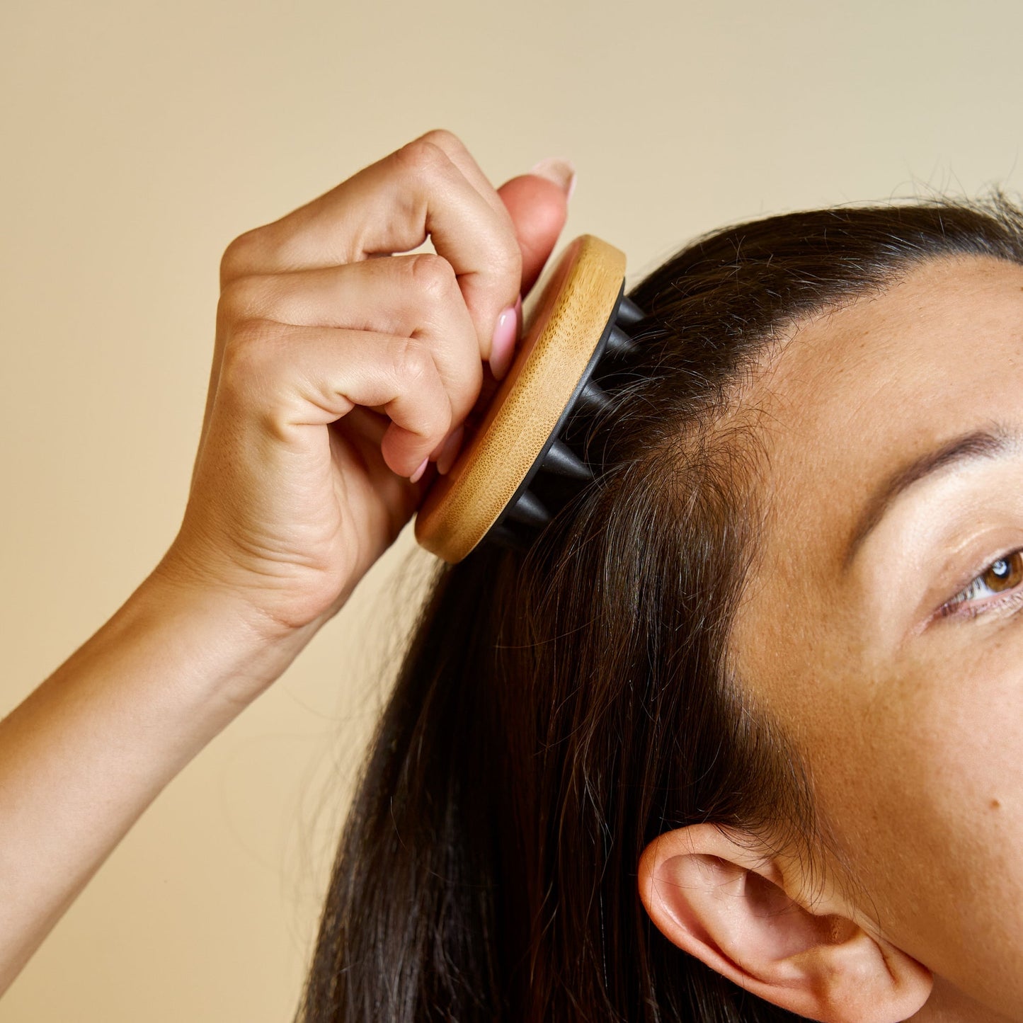 Bamboo & Silicone Scalp Massage Brush