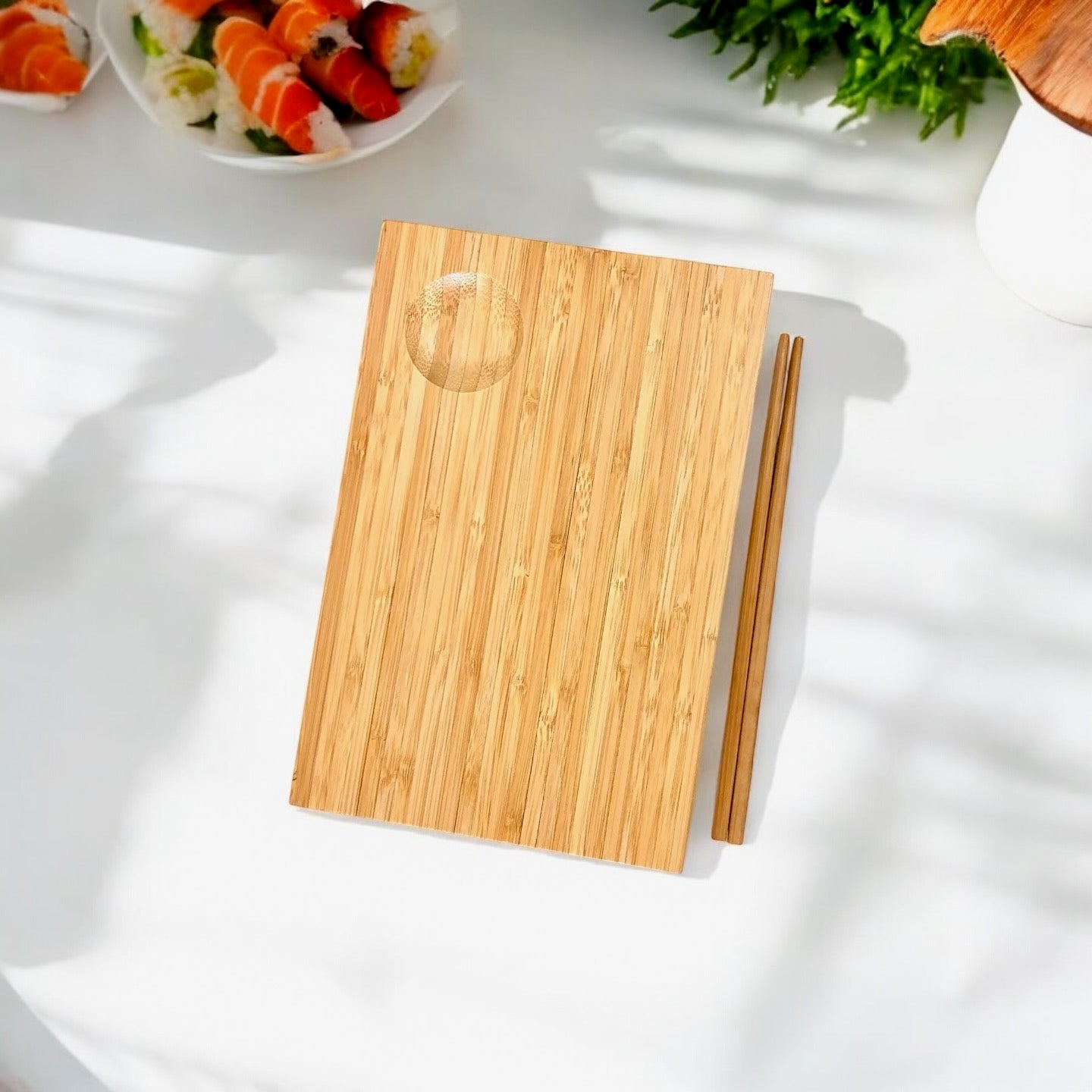 Bamboo Sushi Plate Set
