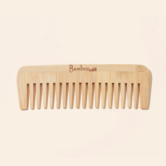 Bamboo Wide Tooth Comb | Flat Tips