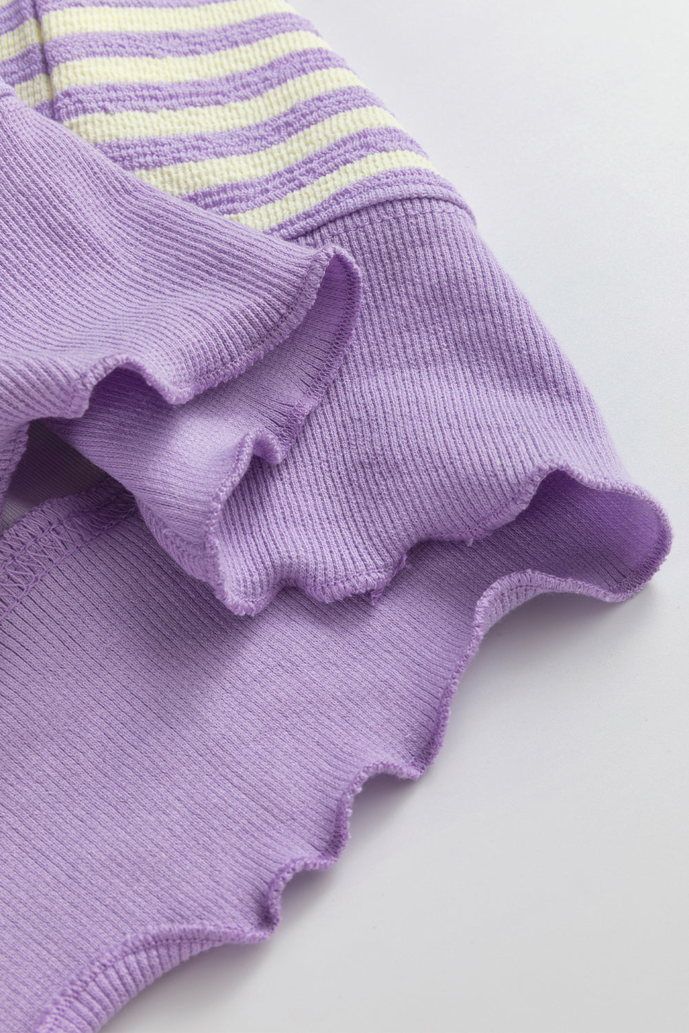 Stripe Drop Shoulder Long Sleeve Top