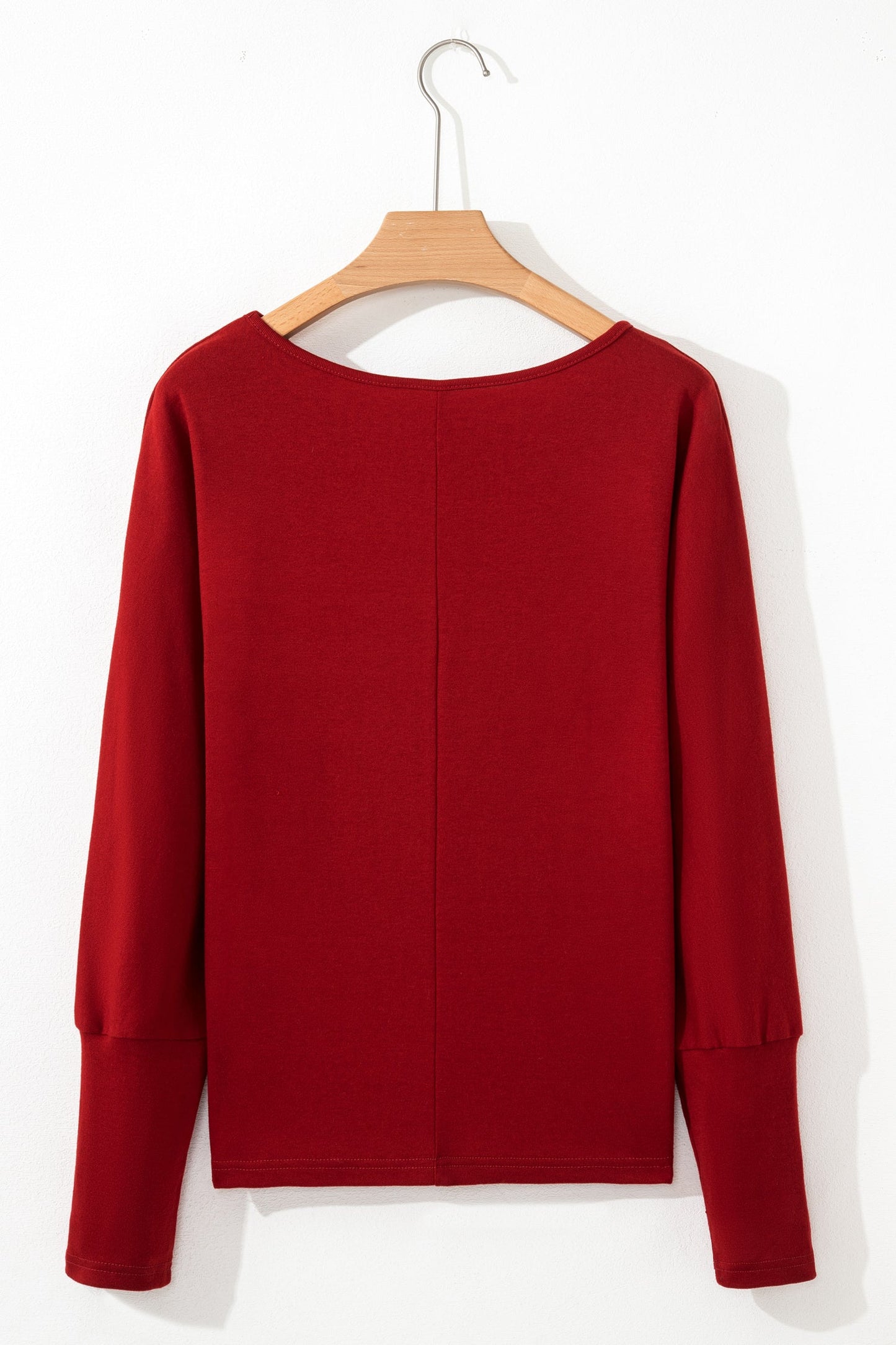 Solid Extended Cuff Long Sleeve Top