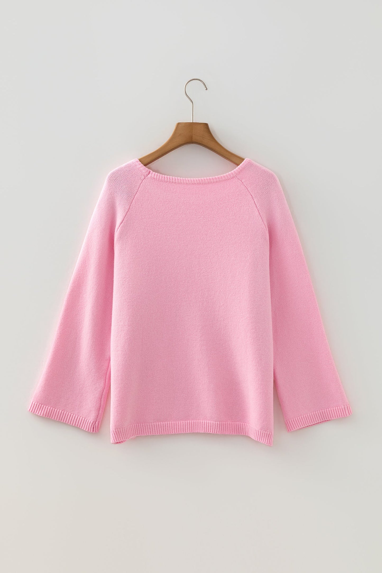 Solid Knit 3/4 Sleeve Dolman Sweater