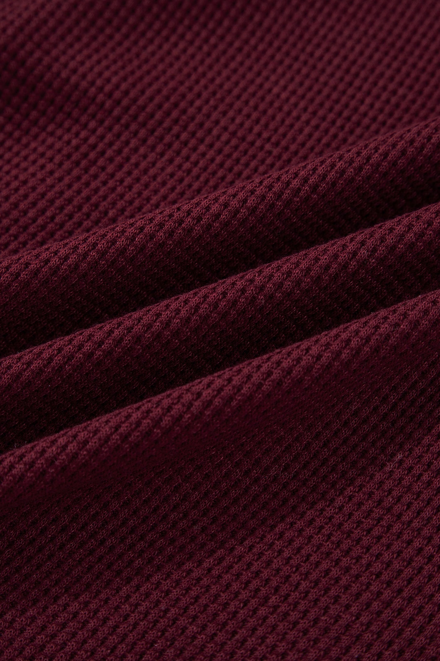 Waffle Zip Up Snap Button Hooded Jacket