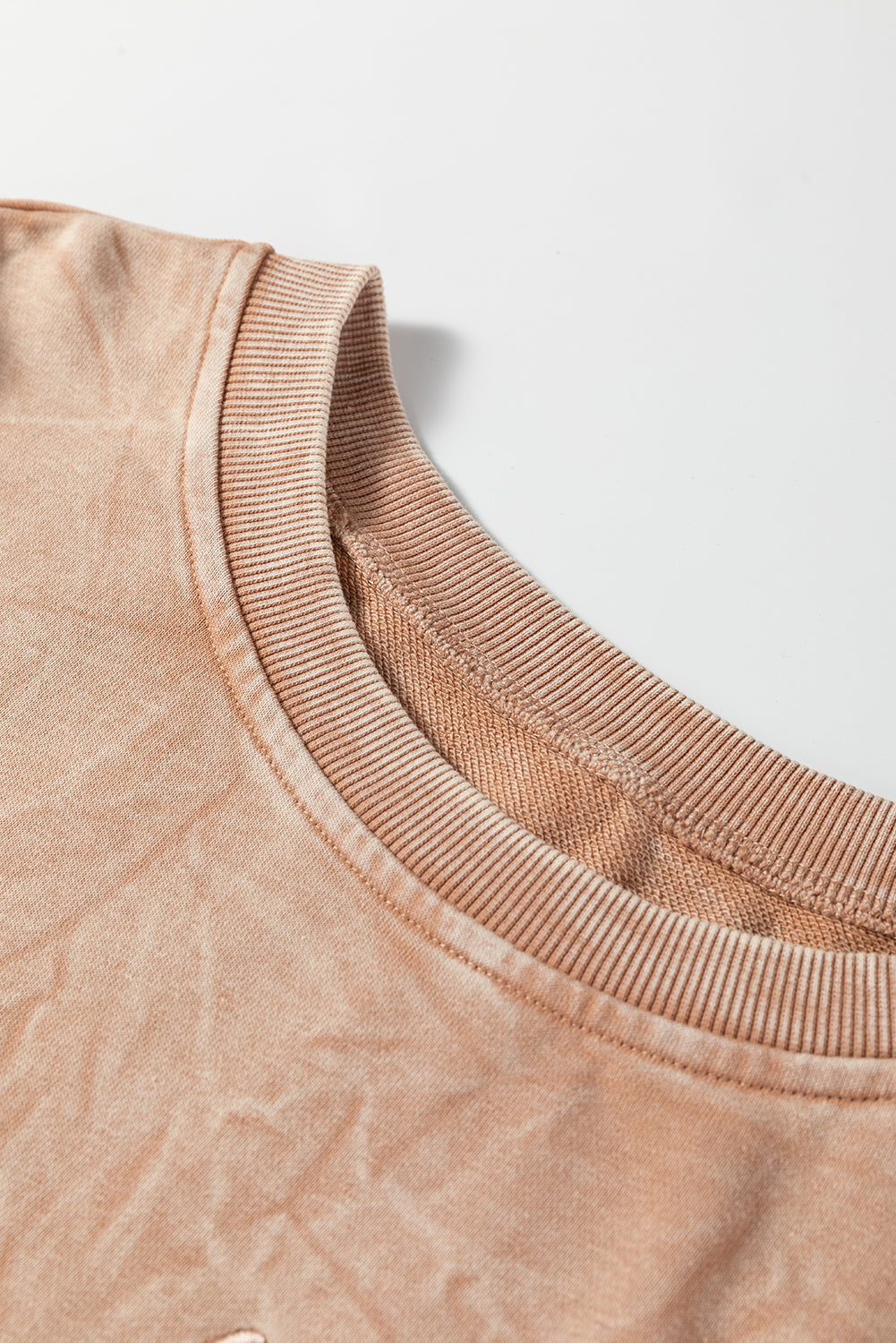 Plus Size SAVE BY GRACE Embroidered Mineral Wash Sweatshirt