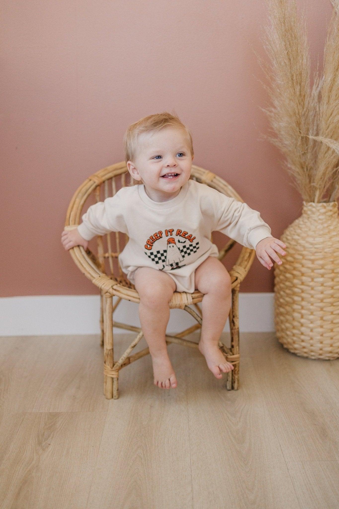 Creep It Real Organic Cotton Sweatshirt Romper