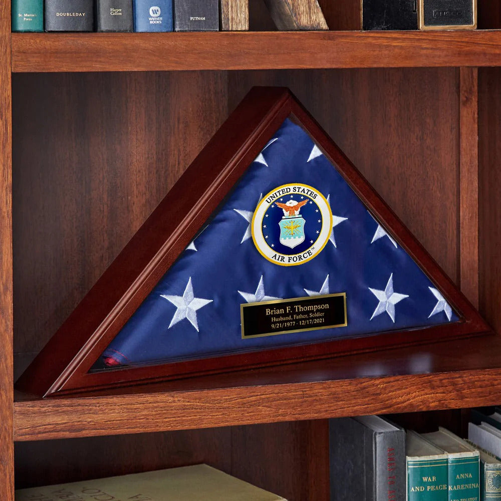 Custom Flag Case Air Force Retirement Gift - Made in USA
