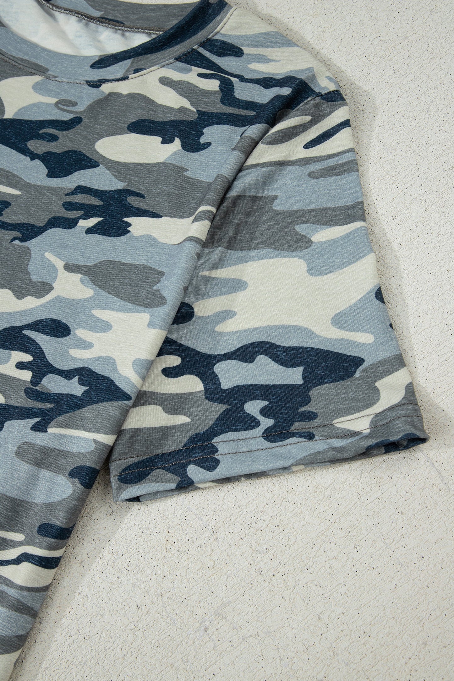 Camo Short Sleeve Crew Neck T-Shirt