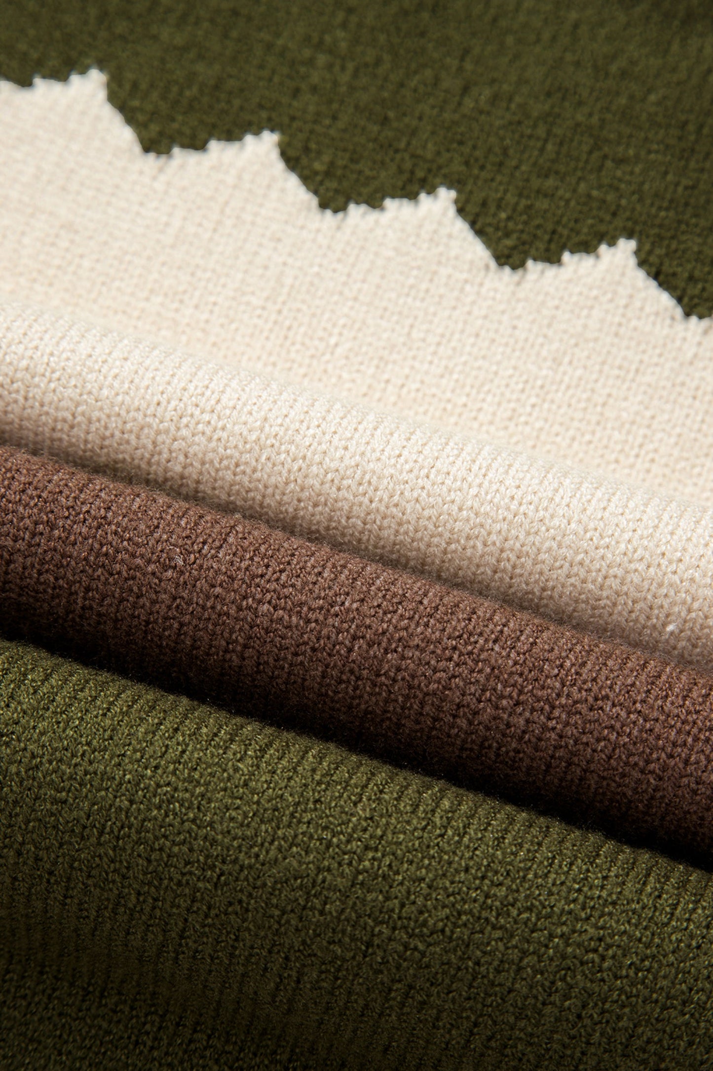 Colorblock Crew Neck Drop Shoulder Sweater