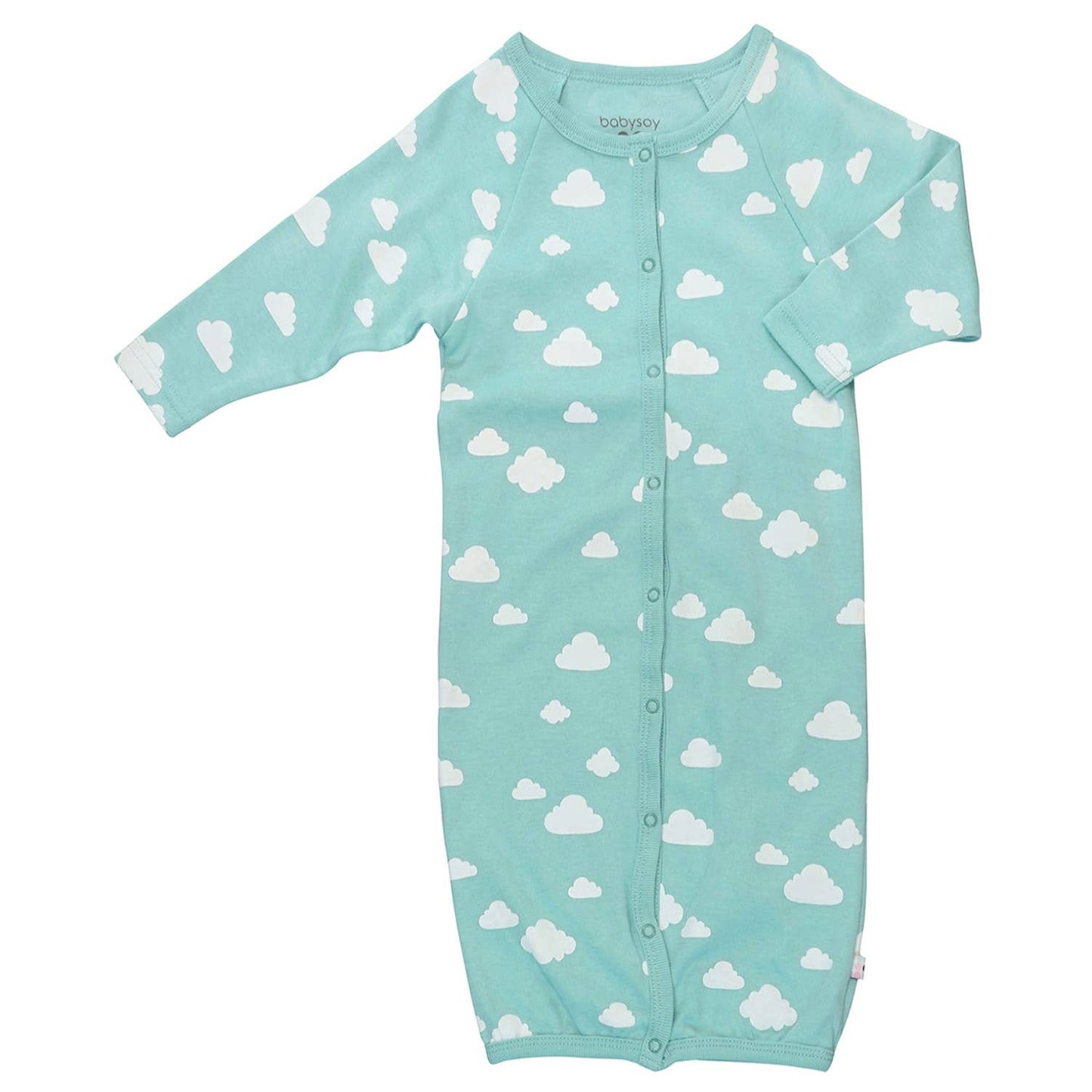 Babysoy Pattern Print Baby Snaps Gown