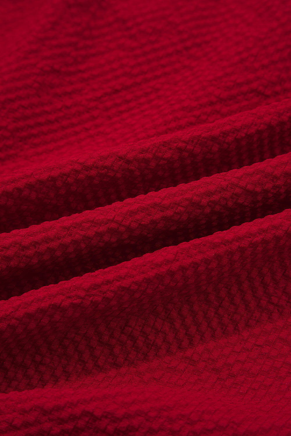 Leopard Contrast Trim V-Neck Textured Blouse