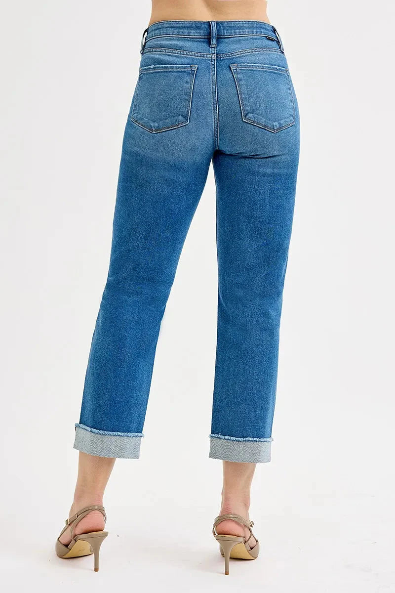 RISEN Jeans - Full Size High Rise Boyfriend Fit Ankle Jeans