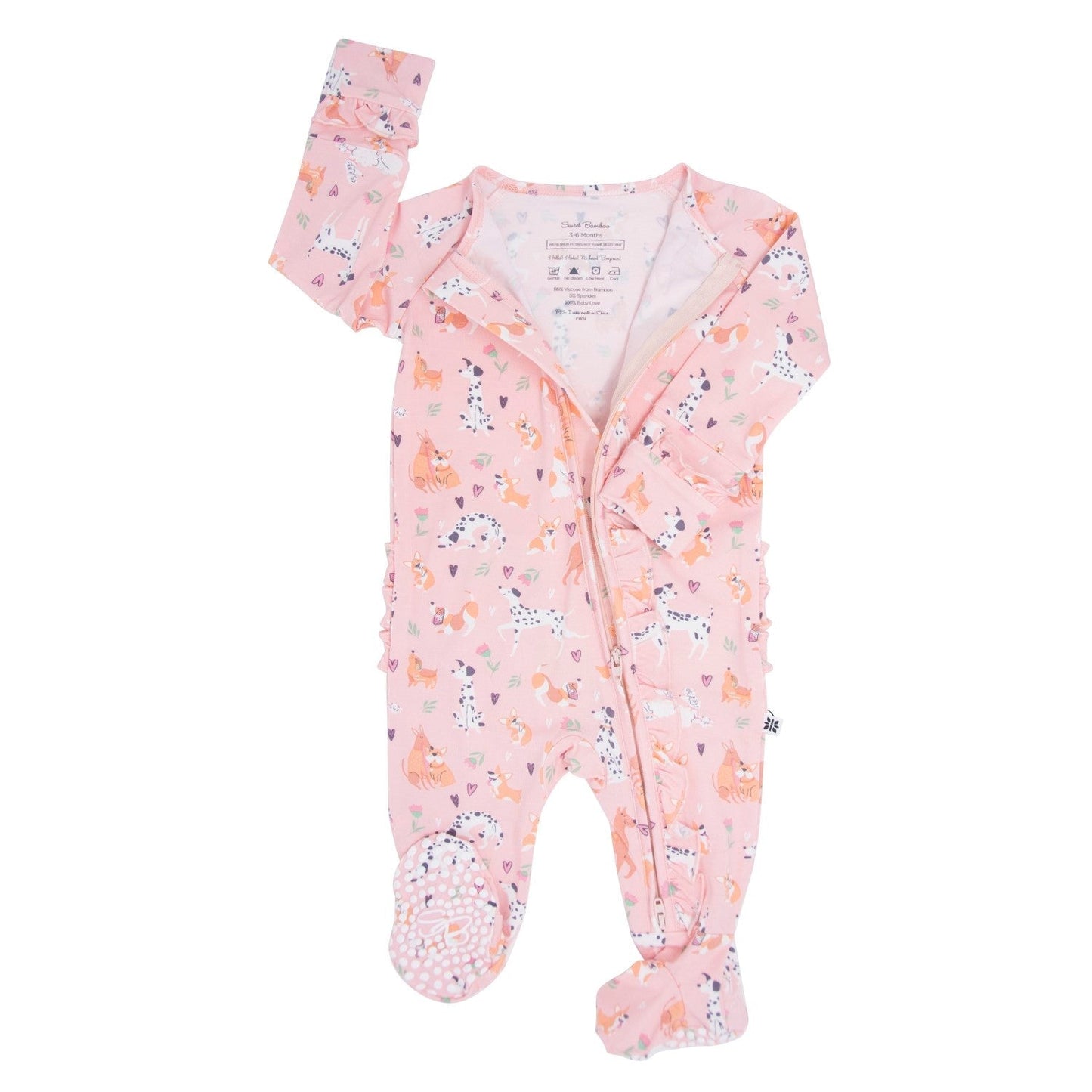 Dalmatian Poodle Puppy Ruffle Footie