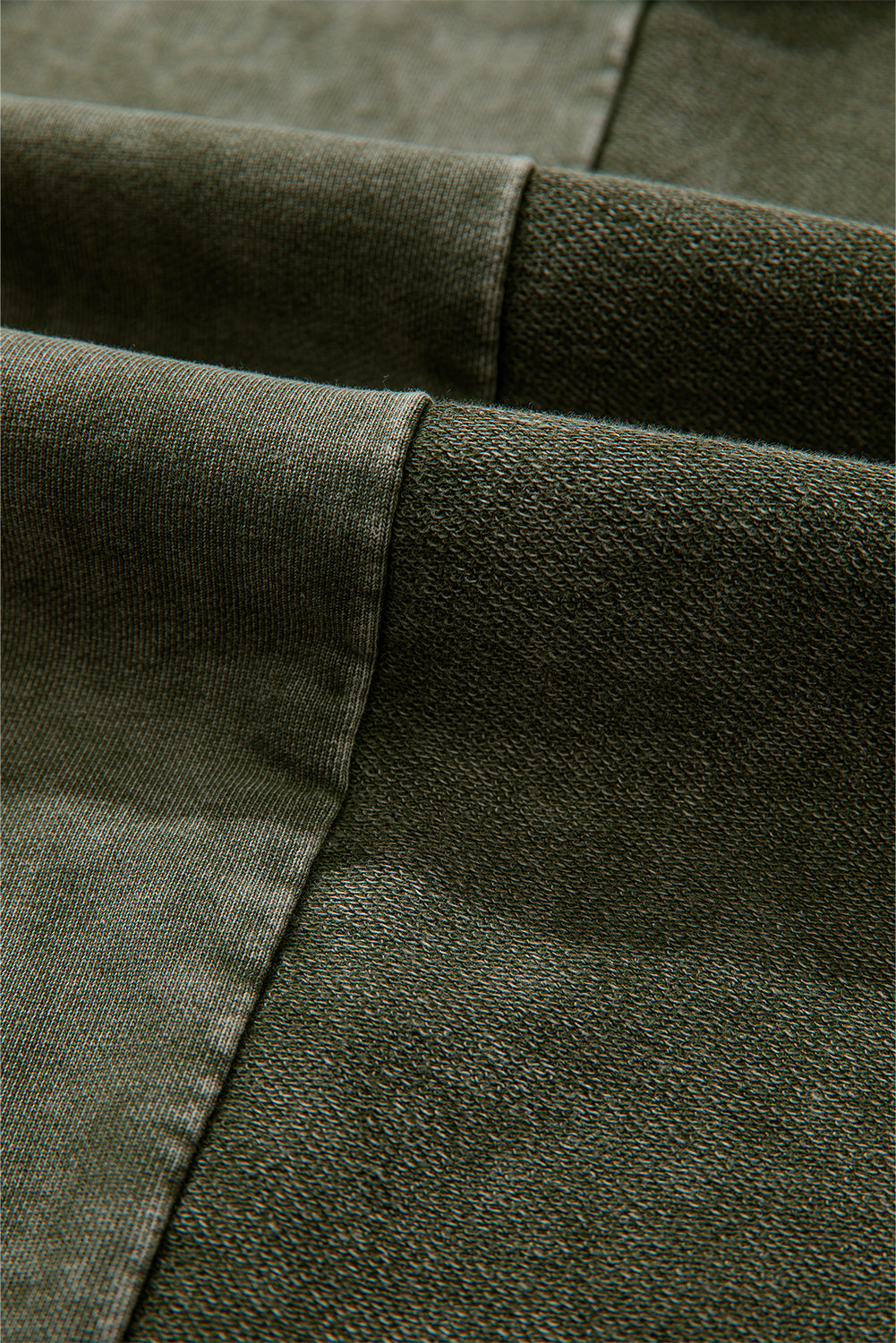 Mineral Wash Patchwork Tiered Wide Leg Pants