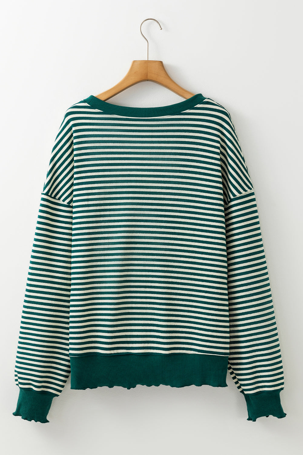 Stripe Drop Shoulder Long Sleeve Top