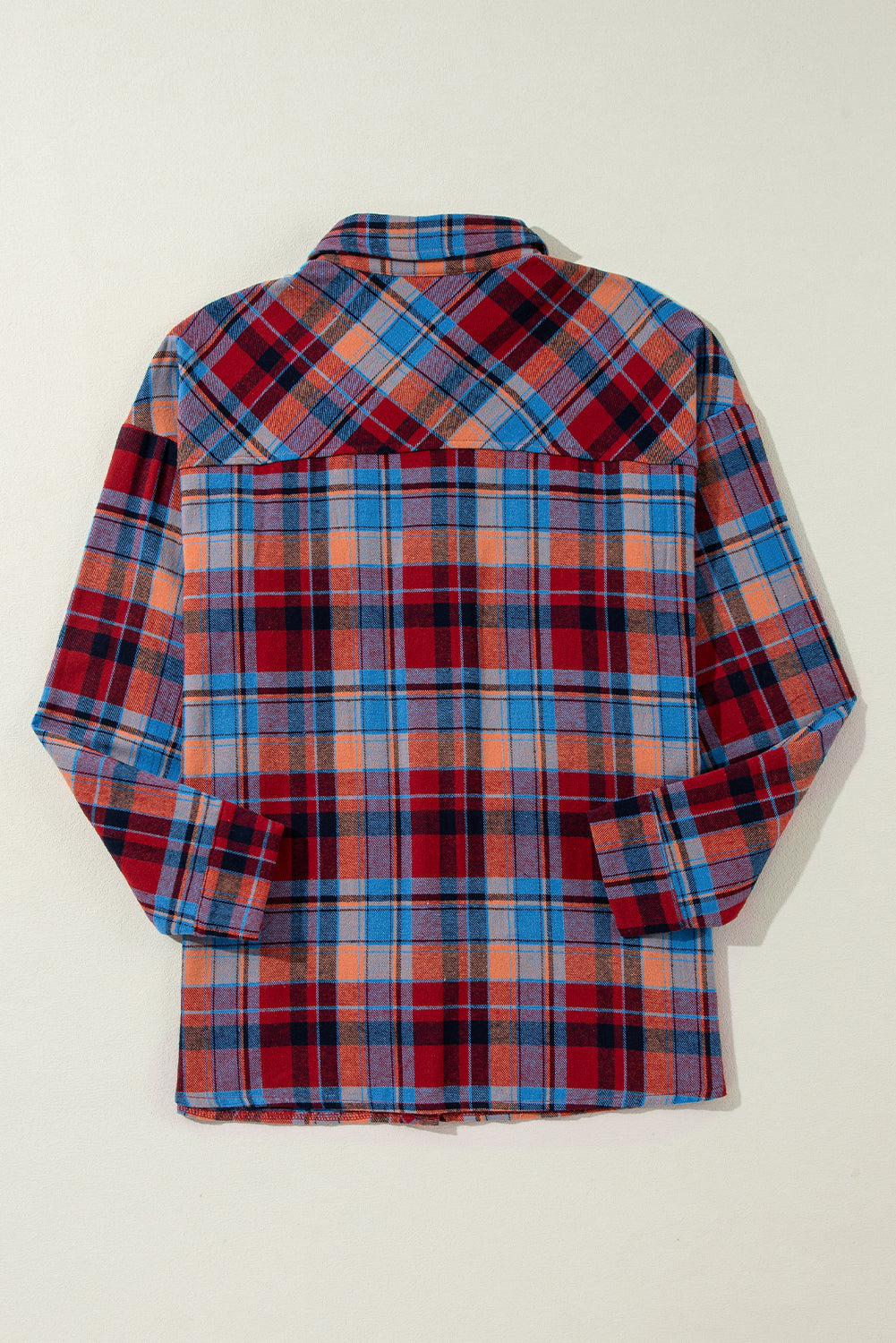 Plaid Button-Up Long Sleeve Shirt