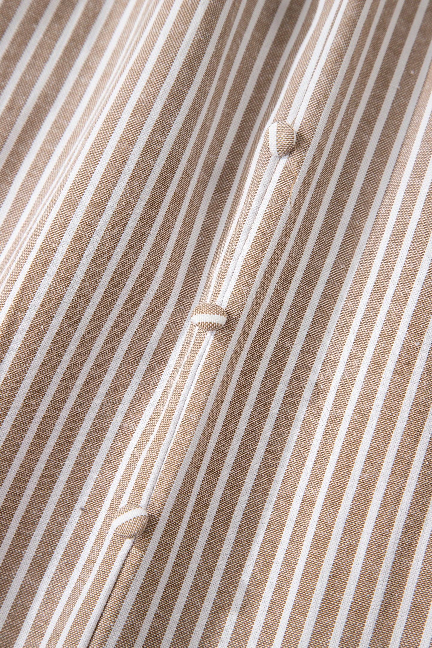 Stripe Flutter Sleeve Buttoned V-Neck Maxi Dress