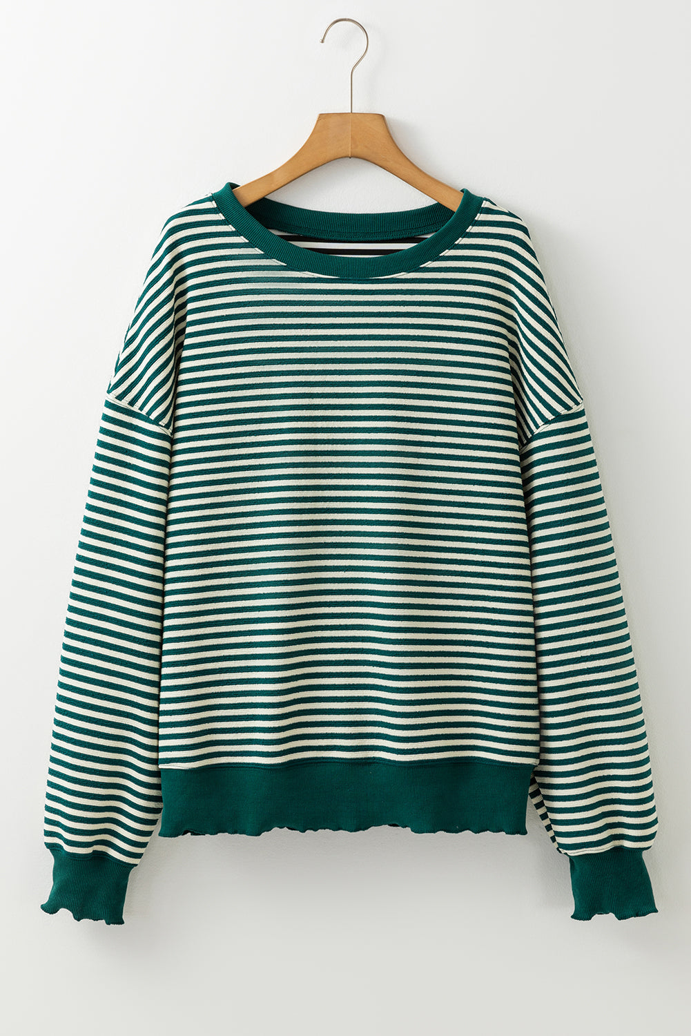 Stripe Drop Shoulder Long Sleeve Top